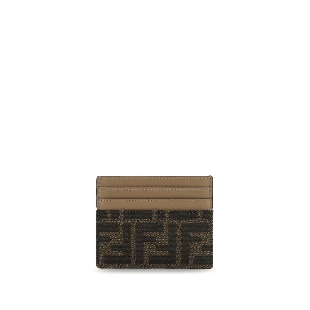 Fendi Braunes Portemonnaie aus Polyester