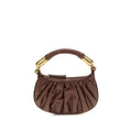 Balmain Braune Kalbsleder Bos Taurus Schultertasche