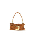 Balmain Beige Kalbsleder Bos Taurus Schultertasche