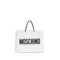 Moschino Weiße Kalbsleder Bos Taurus Handtasche