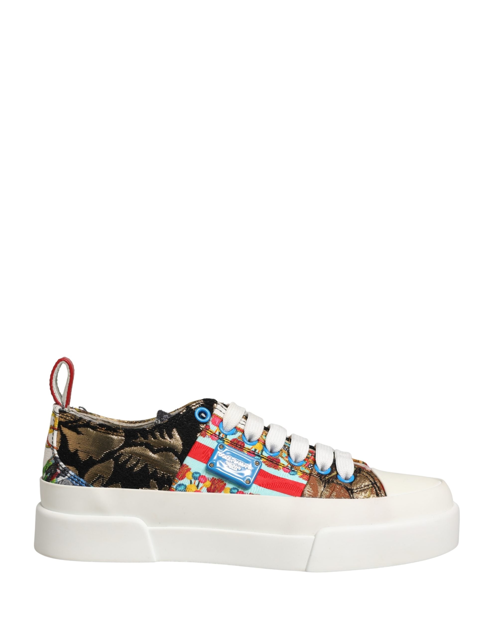 Dolce & Gabbana Multicolor Patchwork Low Top Sneakers Schuhe