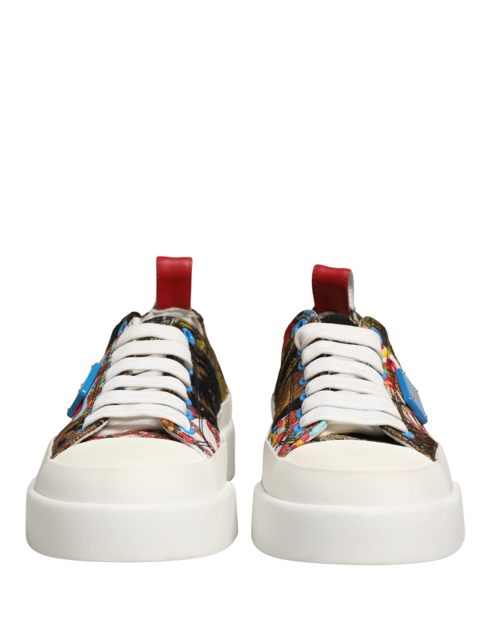 Dolce & Gabbana Multicolor Patchwork Low Top Sneakers Schuhe