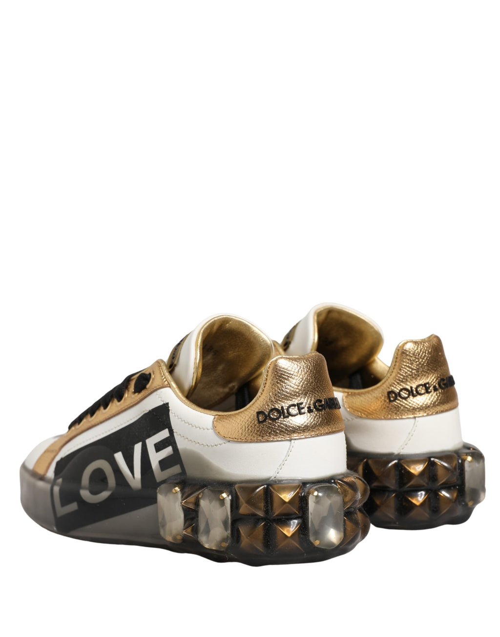 Dolce & Gabbana Multicolor Crystal StuddedLOVE Sneakers Schuhe