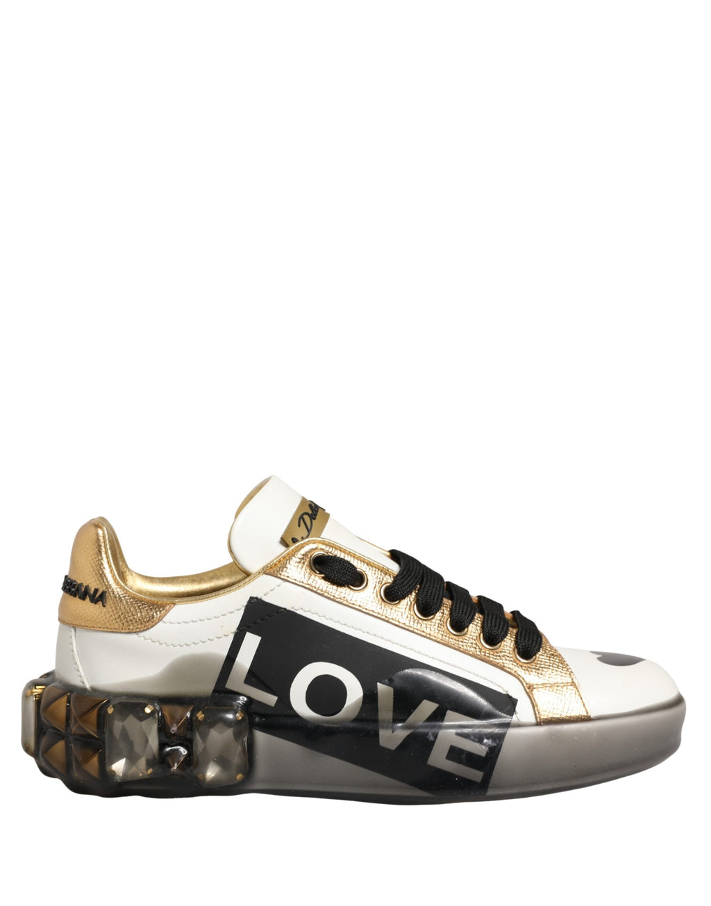 Dolce & Gabbana Multicolor Crystal StuddedLOVE Sneakers Schuhe