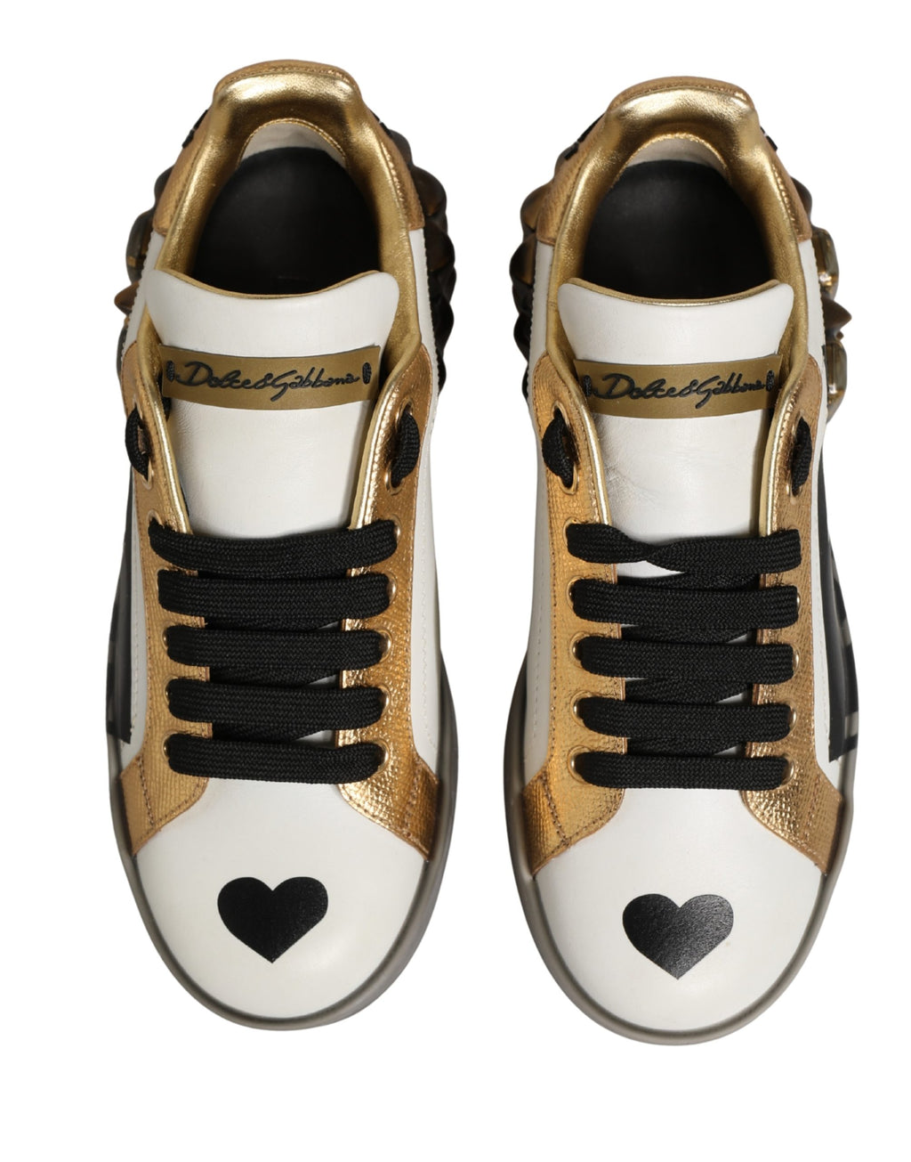 Dolce & Gabbana Multicolor Crystal StuddedLOVE Sneakers Schuhe