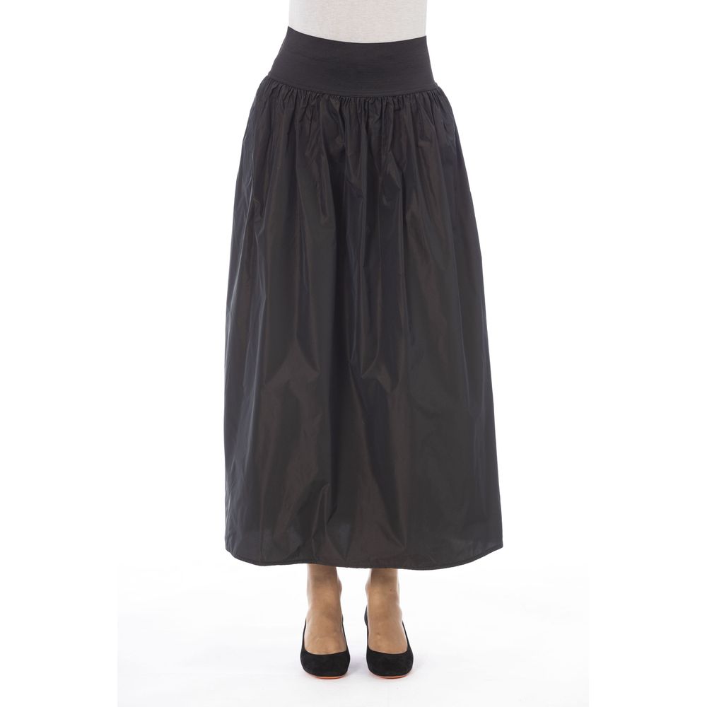 Alpha Studio Brauner Polyester-Rock für Damen