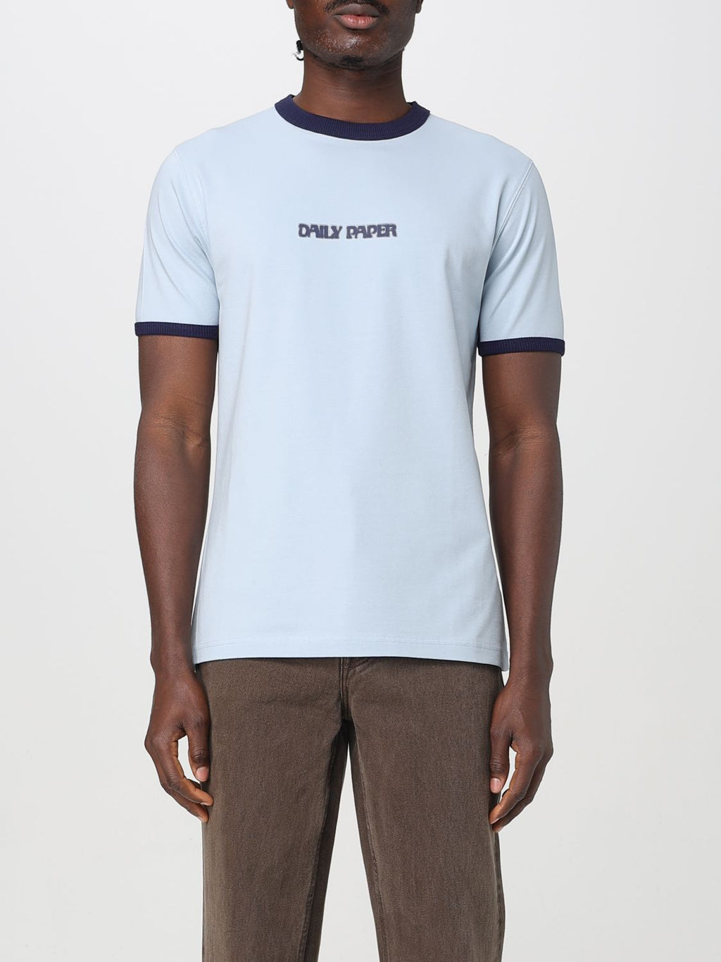Daily Paper Blaues Baumwoll-T-Shirt