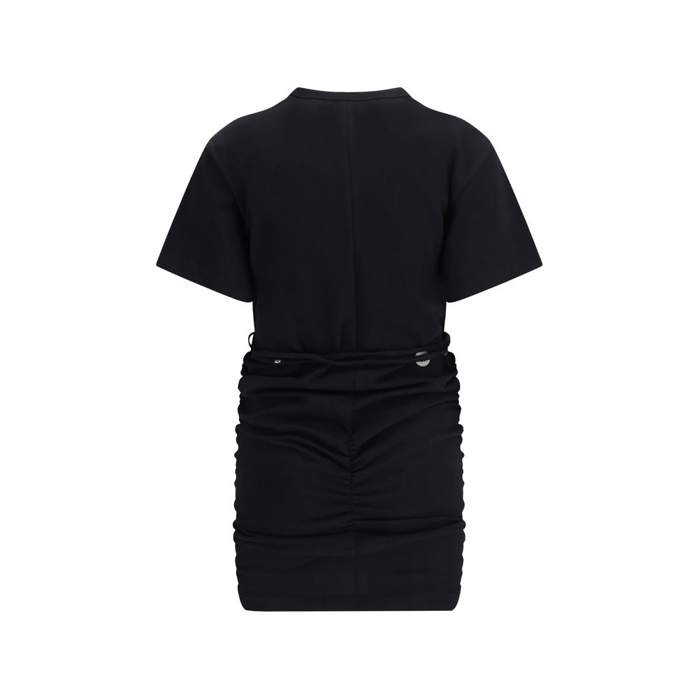 PINKO Schwarzes Baumwoll-Freizeitkleid