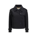 Burberry Schwarzer Trenchcoat aus Baumwolle