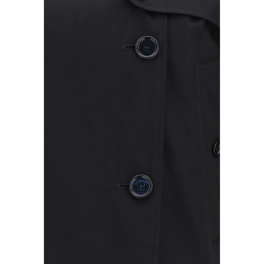 Burberry Schwarzer Trenchcoat aus Baumwolle