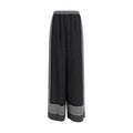 Ermanno Scervino Schwarze Seiden-Freizeithose