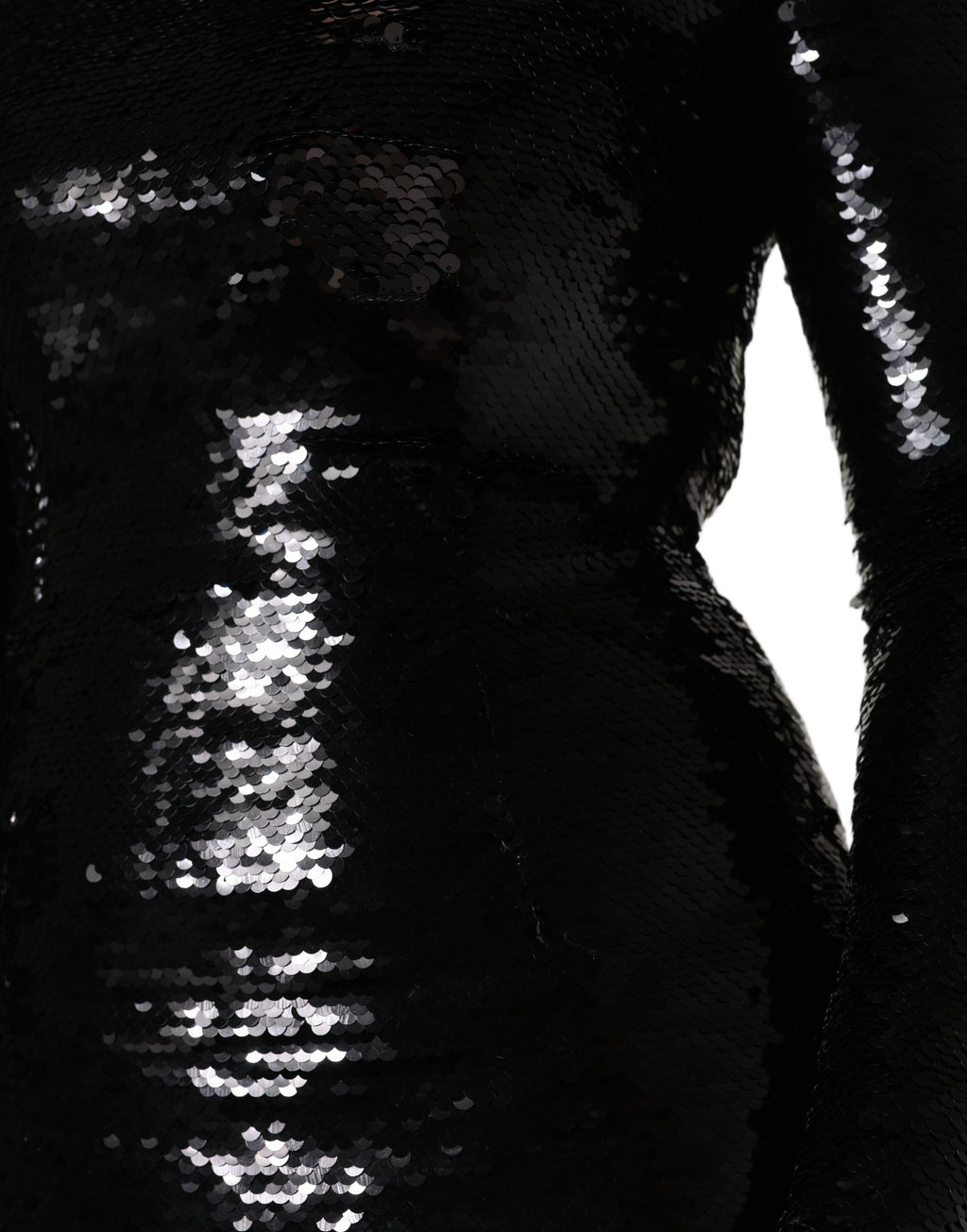 Dolce & Gabbana Schwarzes Bodycon-Abendkleid mit Pailletten im Meerjungfrauen-Stil