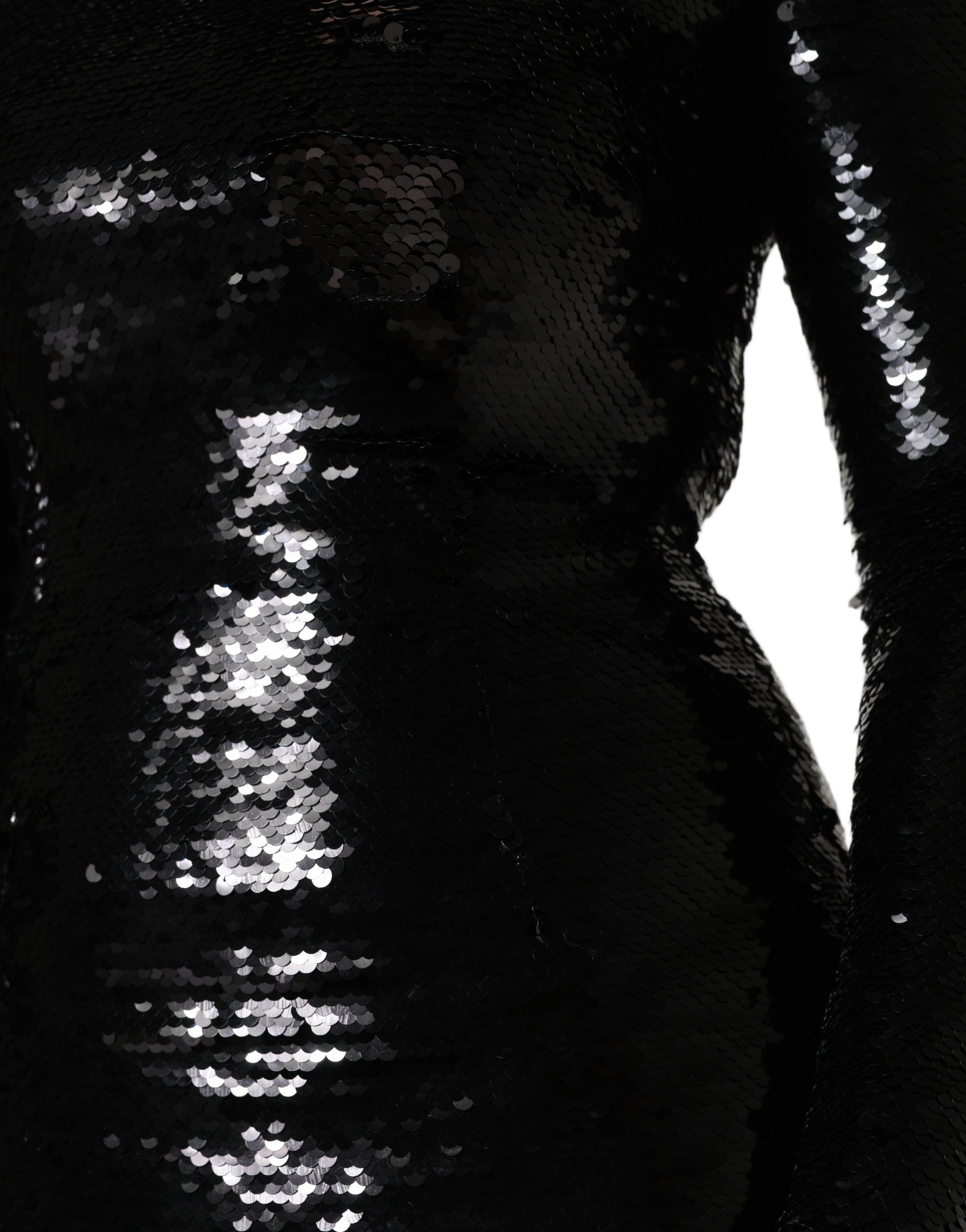 Dolce & Gabbana Schwarzes Bodycon-Abendkleid mit Pailletten im Meerjungfrauen-Stil