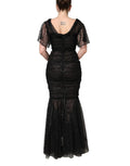 Dolce & Gabbana Abendkleid aus schwarzem Pailletten-Meerjungfrauen-Schnitt