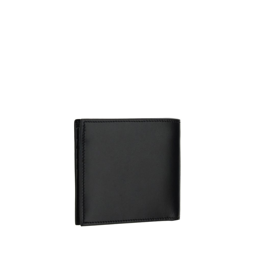 Saint Laurent Schwarzes Kalbsleder Bos Taurus Portemonnaie