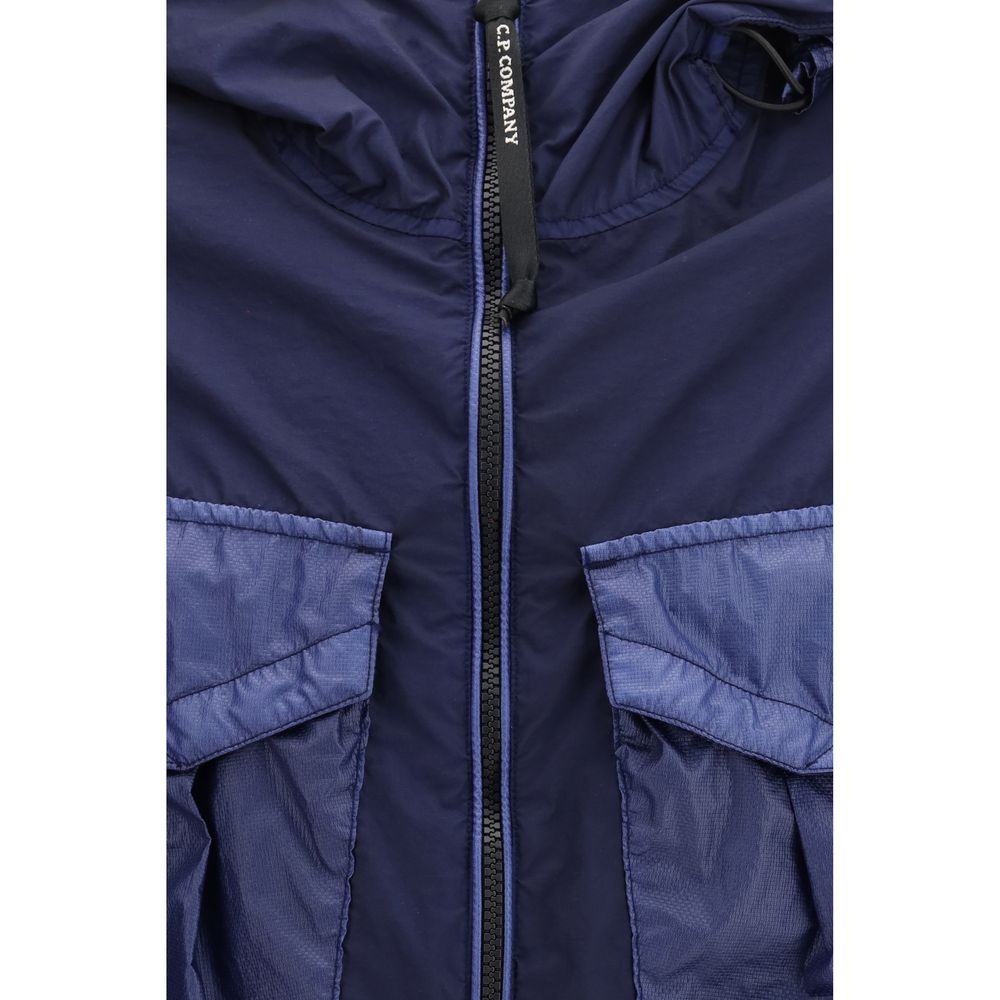 C.P. Company Blauer Mantel aus Polyamid