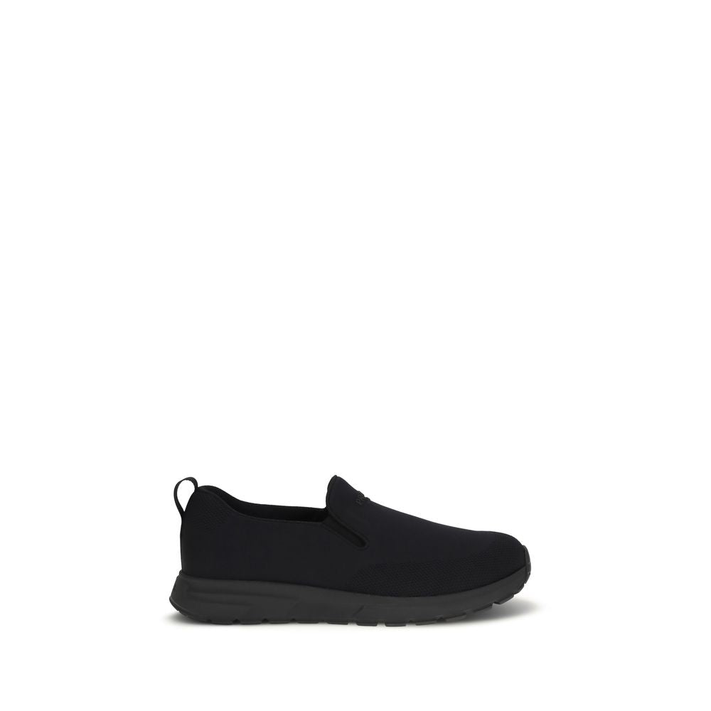 Prada Schwarze Low-Top-Sneaker aus Stoff