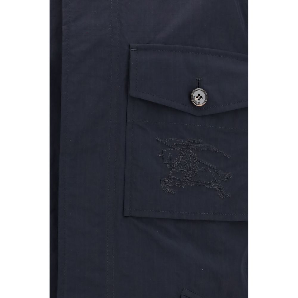 Burberry Blauer Mantel aus Polyamid