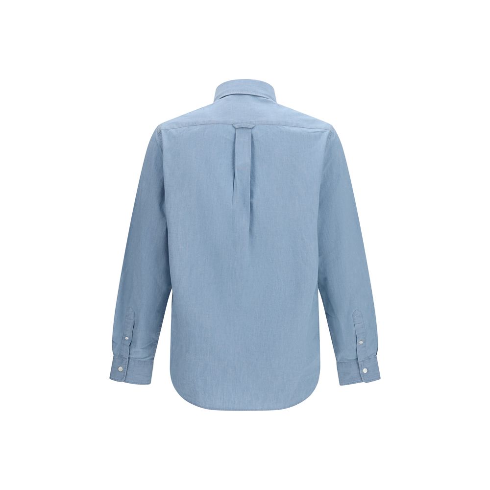 Maison Kitsuné Blaues Baumwollhemd