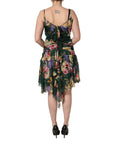 Dolce & Gabbana Ärmelloses Minikleid mit mehrfarbigem Blumenprint