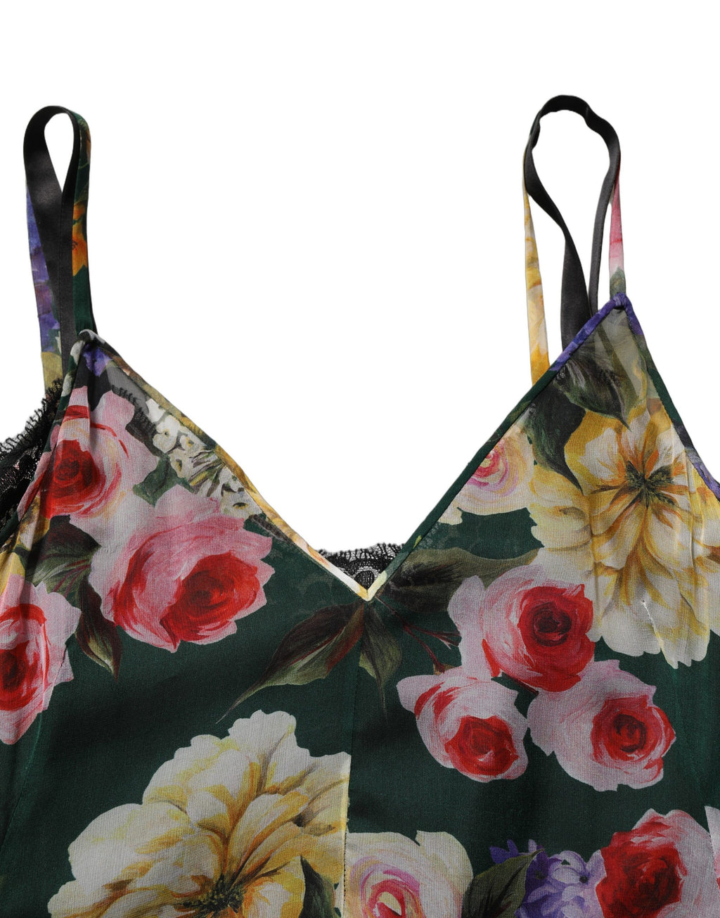 Dolce & Gabbana Ärmelloses Minikleid mit mehrfarbigem Blumenprint