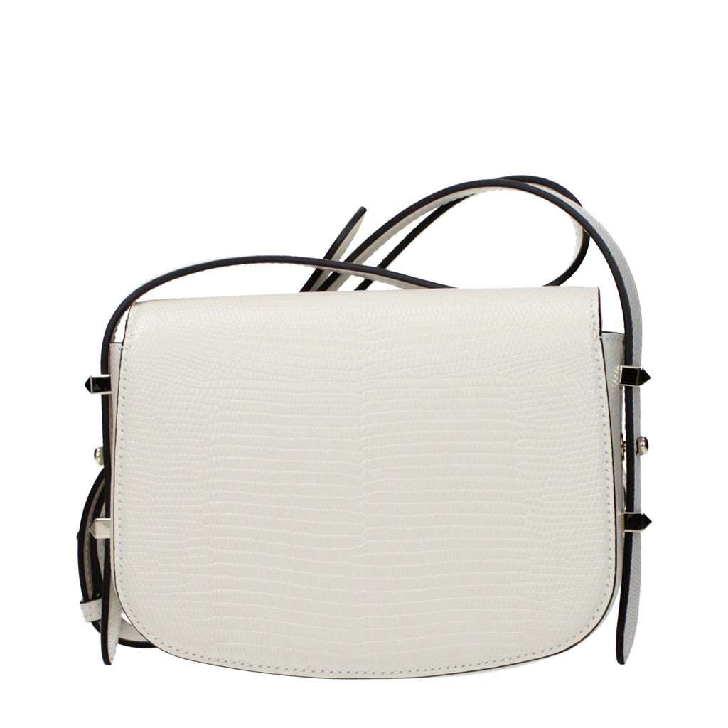 Jimmy Choo Weiße Leder Schultertasche