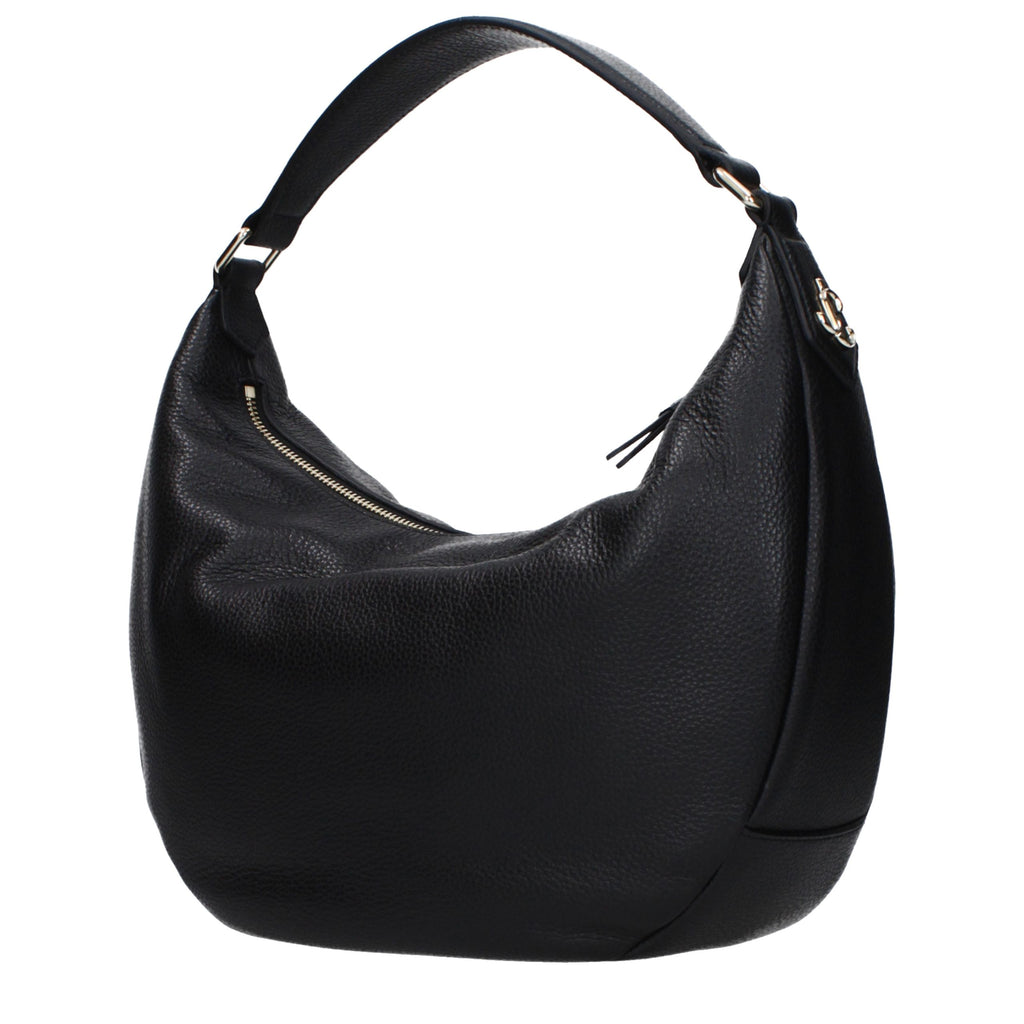 Jimmy Choo Schwarze Leder Umhängetasche