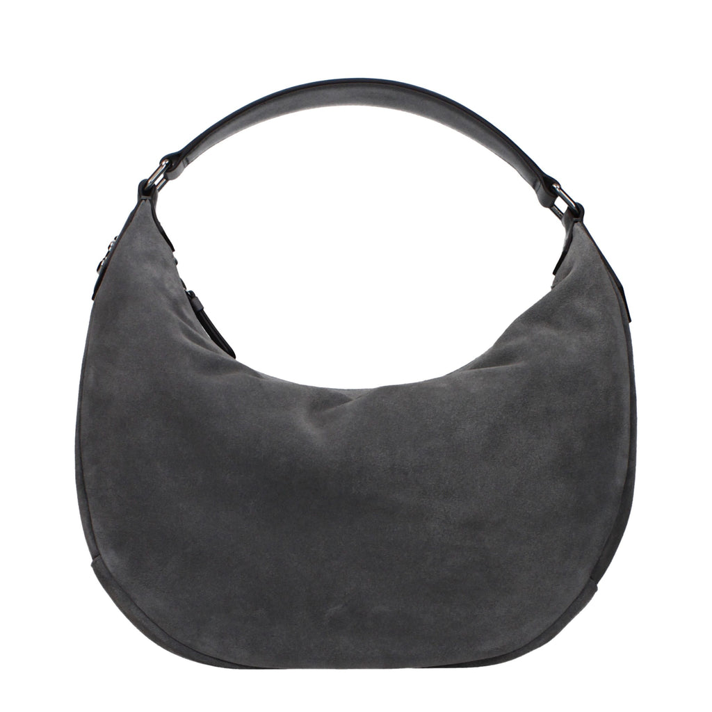 Jimmy Choo Graue Leder Schultertasche