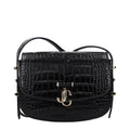 Jimmy Choo Schwarze Leder Umhängetasche