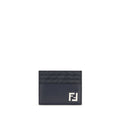 Fendi Blaue Leder Geldbörse