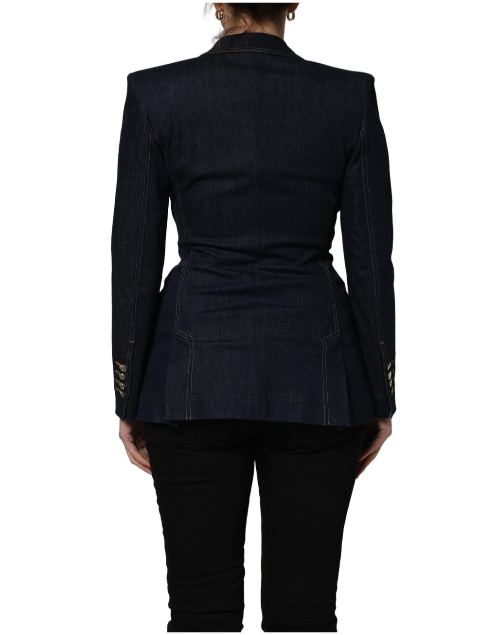 Dolce & Gabbana Dunkelblaue Jeans-Sakko mit Einreiher