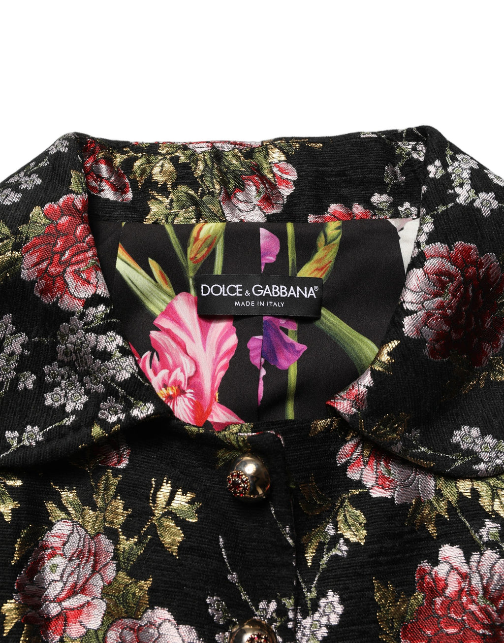 Dolce & Gabbana Mehrfarbige Blumen-Brocade-Blazerjacke