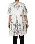 Dolce & Gabbana Weißmanteljacke mit Jacquard-Gartenprint