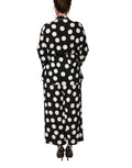 Dolce & Gabbana Zweiteiliges Schlafanzug-Set mit schwarzem und weißem Polka-Dot-Muster