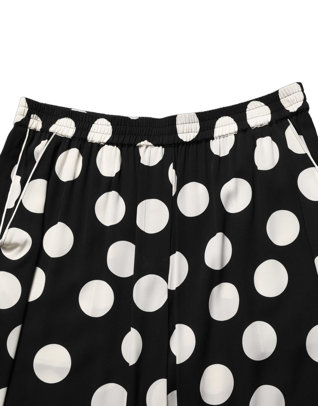 Dolce & Gabbana Zweiteiliges Schlafanzug-Set mit schwarzem und weißem Polka-Dot-Muster