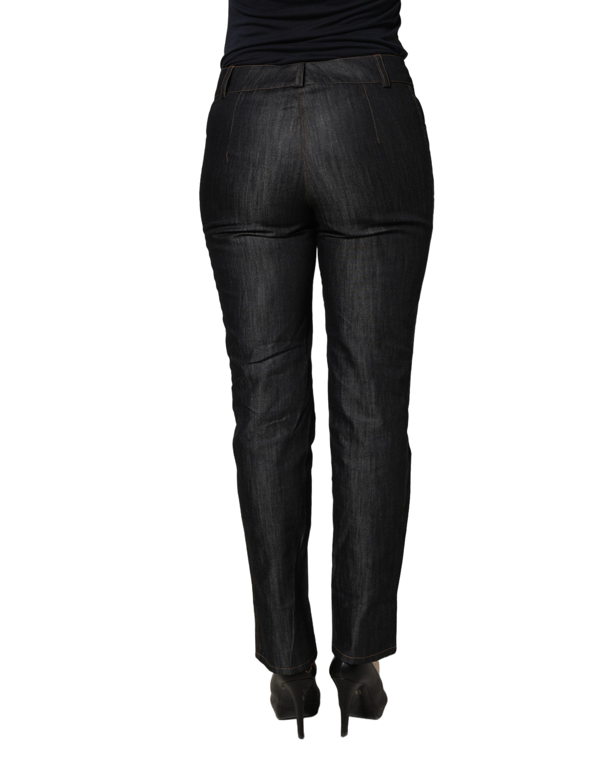 BENCIVENGA Schwarze Skinny Jeans aus Baumwolle mit mittlerer Leibhöhe
