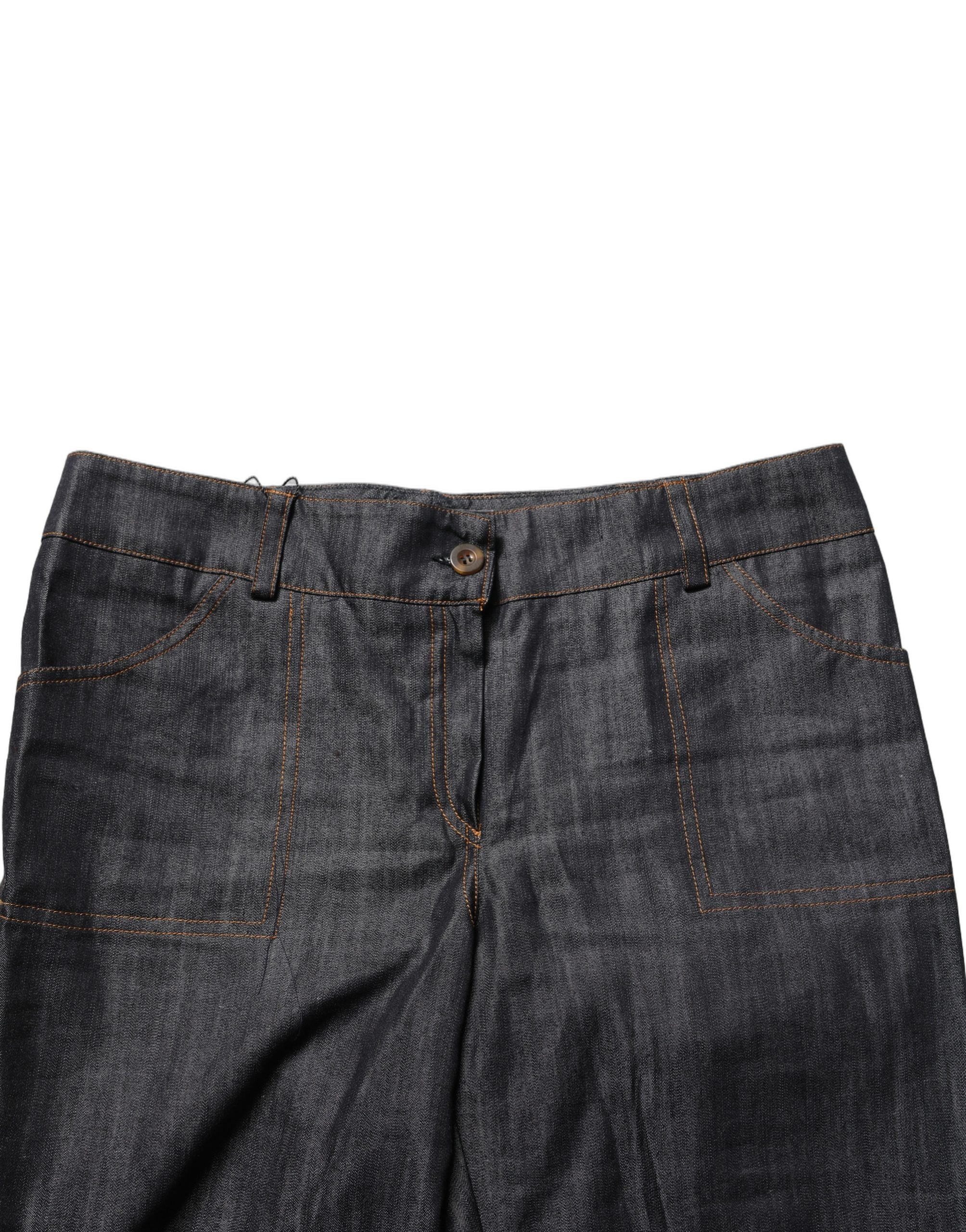 BENCIVENGA Schwarze Skinny Jeans aus Baumwolle mit mittlerer Leibhöhe