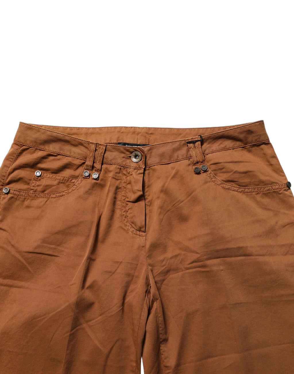 PLEIN SUD Braune Baumwoll-Chino-Hose in Skinny Fit mit mittlerer Leibhöhe
