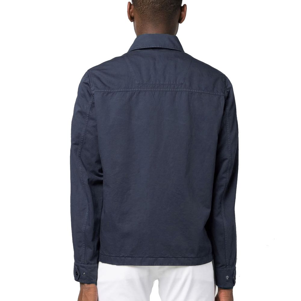Herno Blauer Baumwollmantel