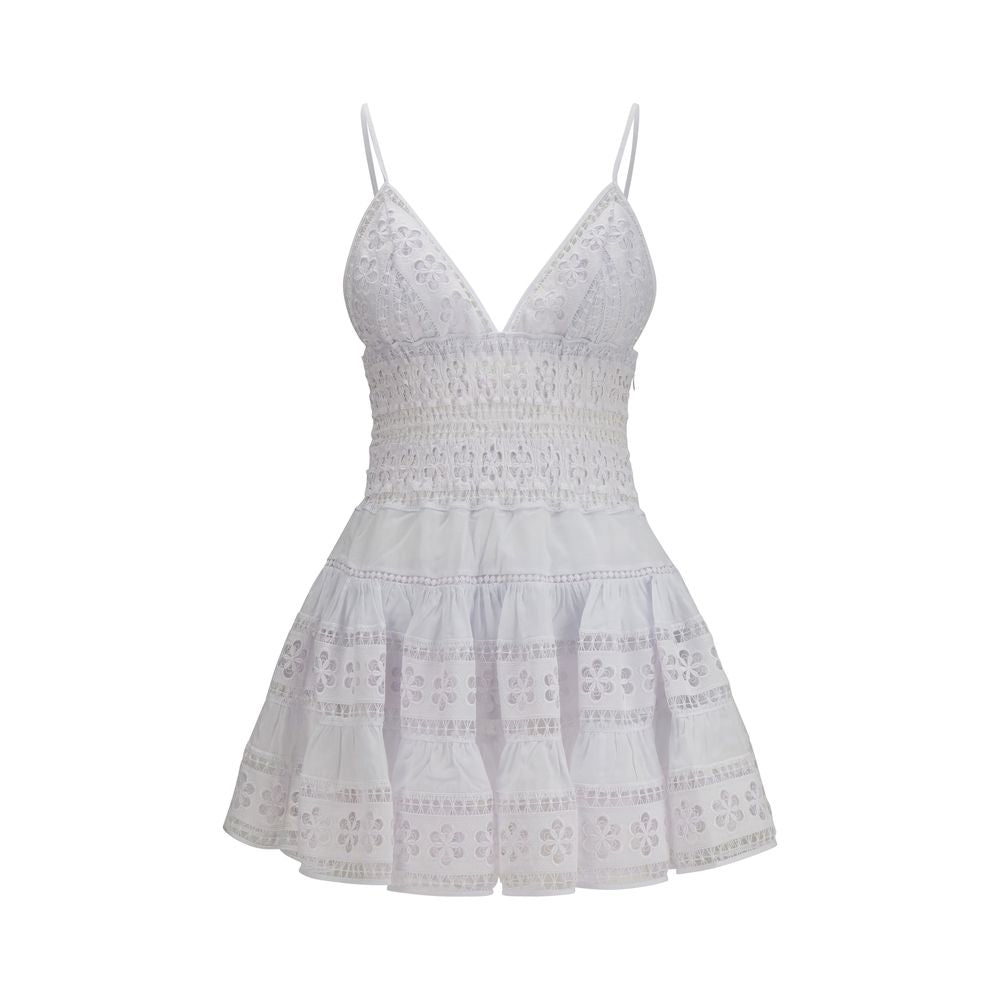 Charo Ruiz Weißes Baumwoll-Freizeitkleid