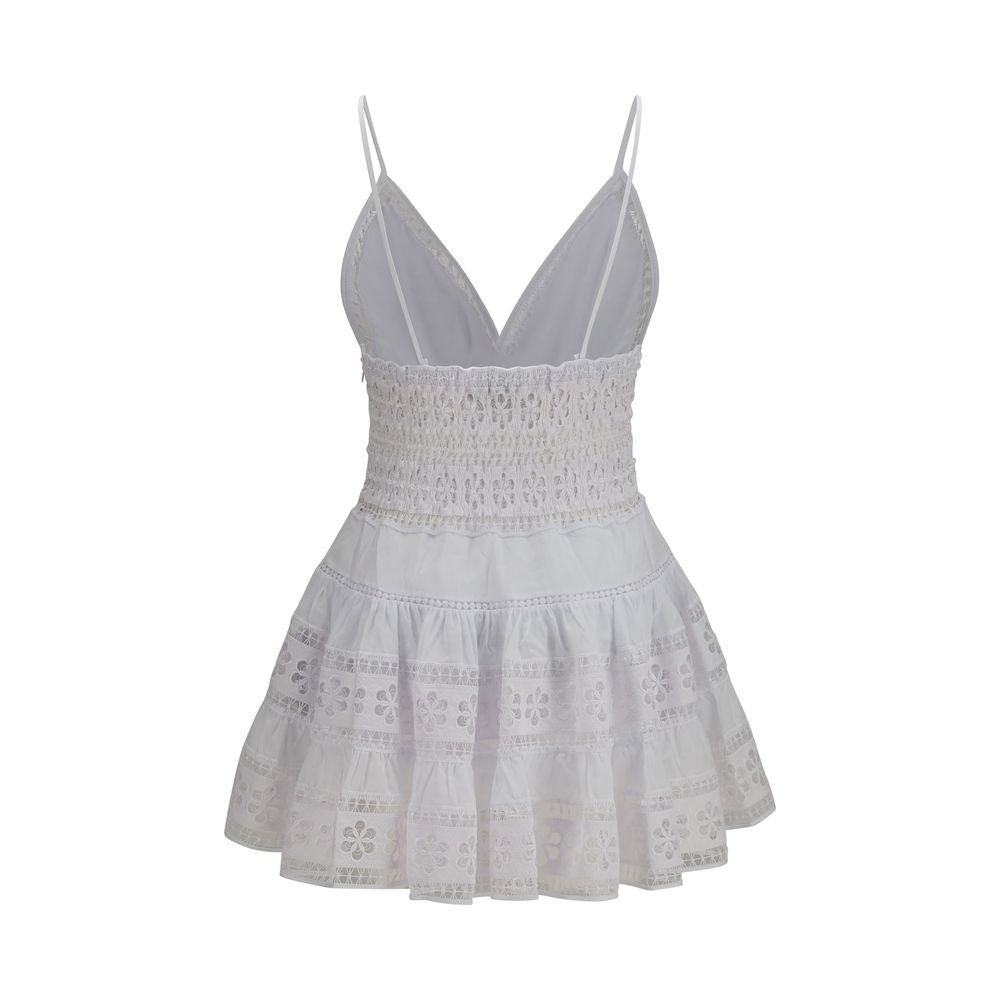Charo Ruiz Weißes Baumwoll-Freizeitkleid