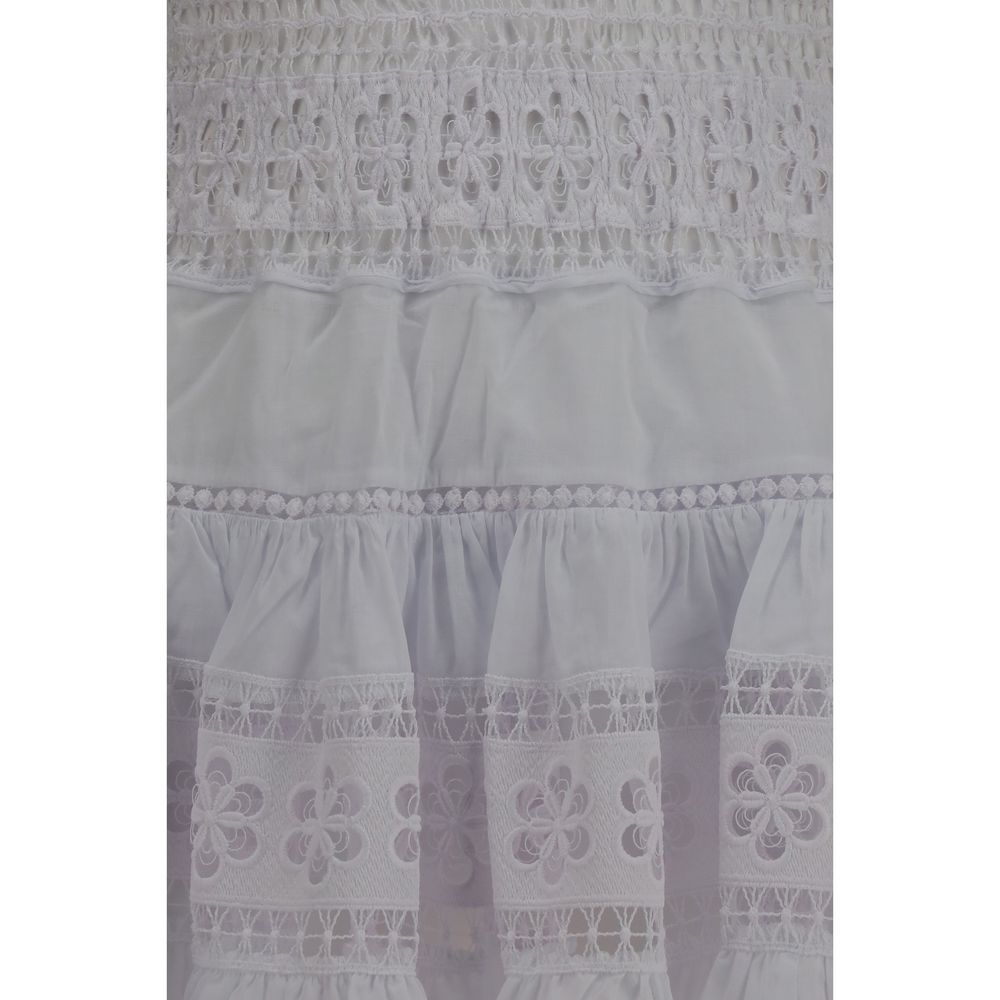 Charo Ruiz Weißes Baumwoll-Freizeitkleid