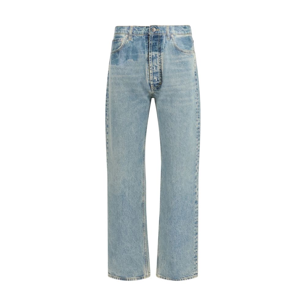 Maison Margiela Blaue Jeans aus Baumwolle im geraden Schnitt