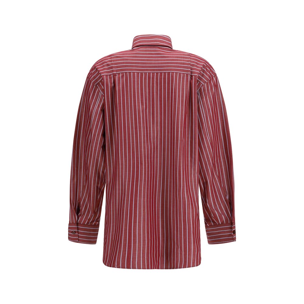 The Andamane Hemd mit Bordeaux-Muster aus Polyester