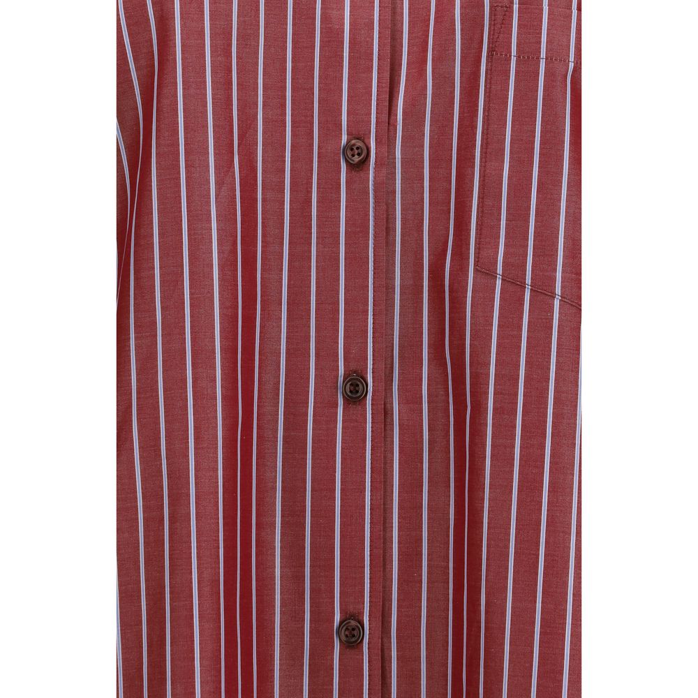 The Andamane Hemd mit Bordeaux-Muster aus Polyester