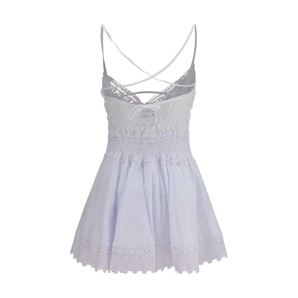 Charo Ruiz Weißes Baumwoll-Freizeitkleid