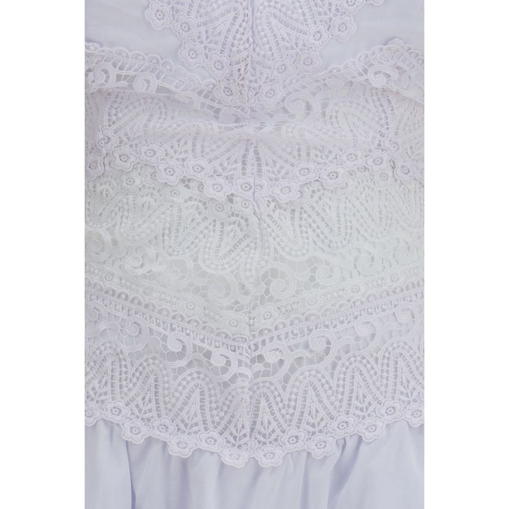 Charo Ruiz Weißes Baumwoll-Freizeitkleid
