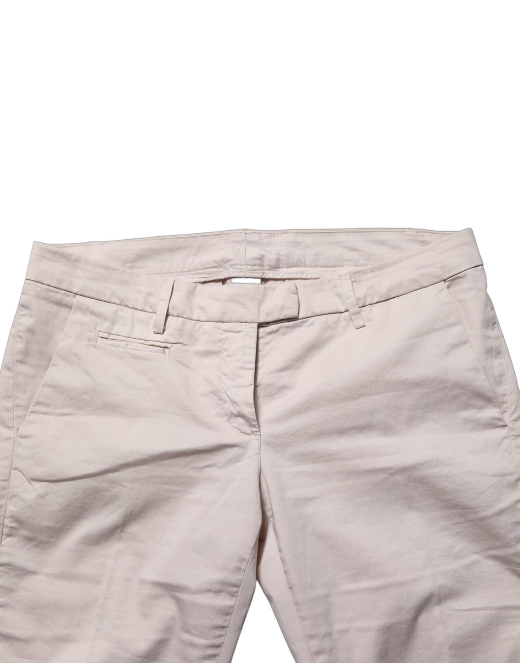 Versace Jeans Couture Beige Low Waist Tapered Damen Cropped Hose