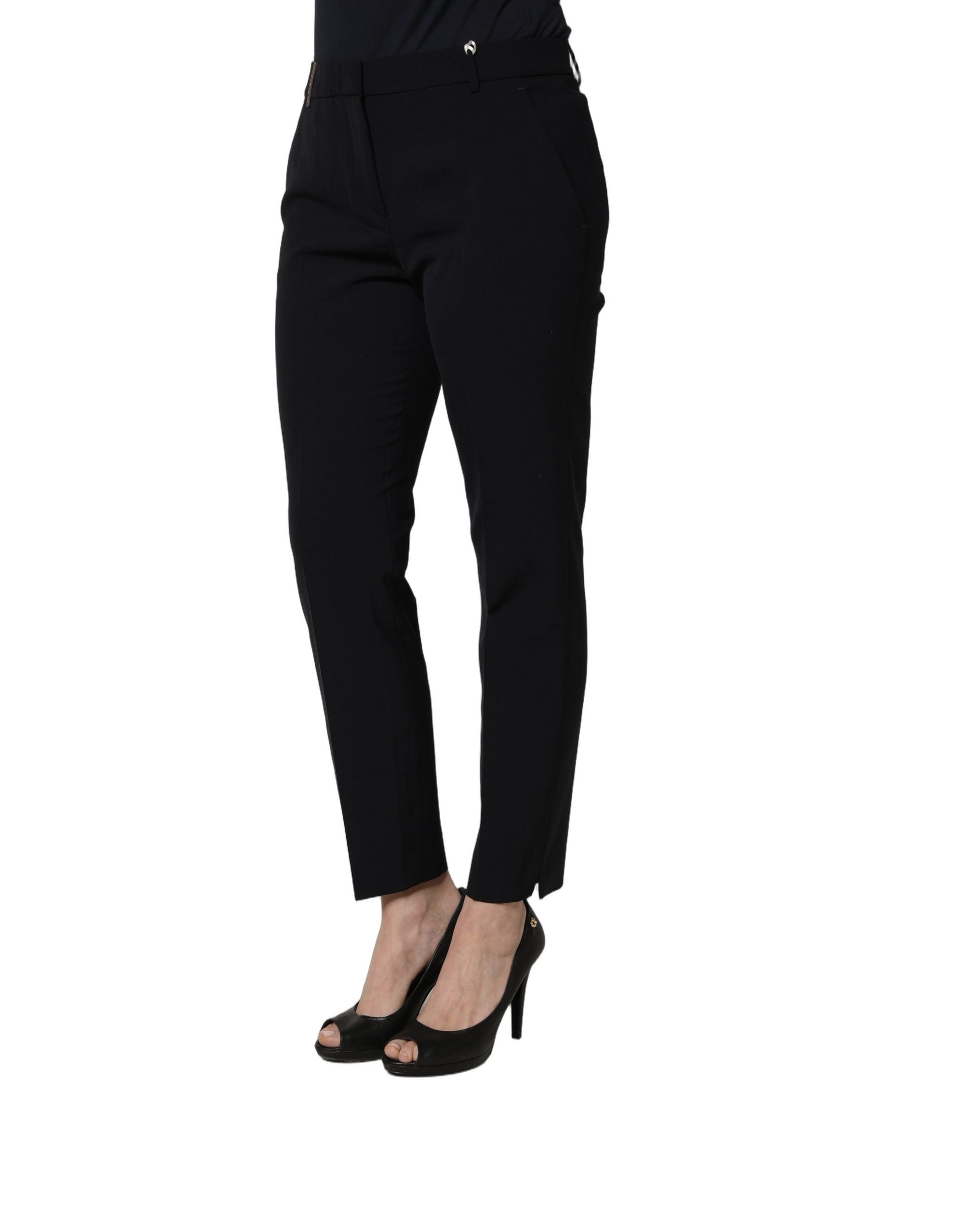 Peserico Schwarze Skinny Chino Hose mit mittlerer Taille für Damen