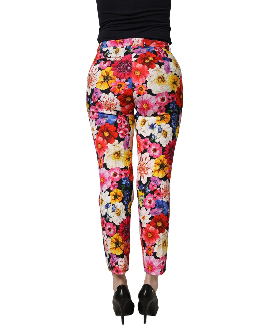 Dolce & Gabbana Tapered Hose mit buntem Blumenprint